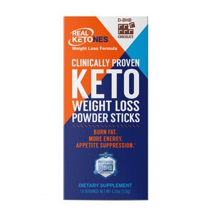 Real Ketones Weight Loss Chocolate Powder Sticks, 10 CT