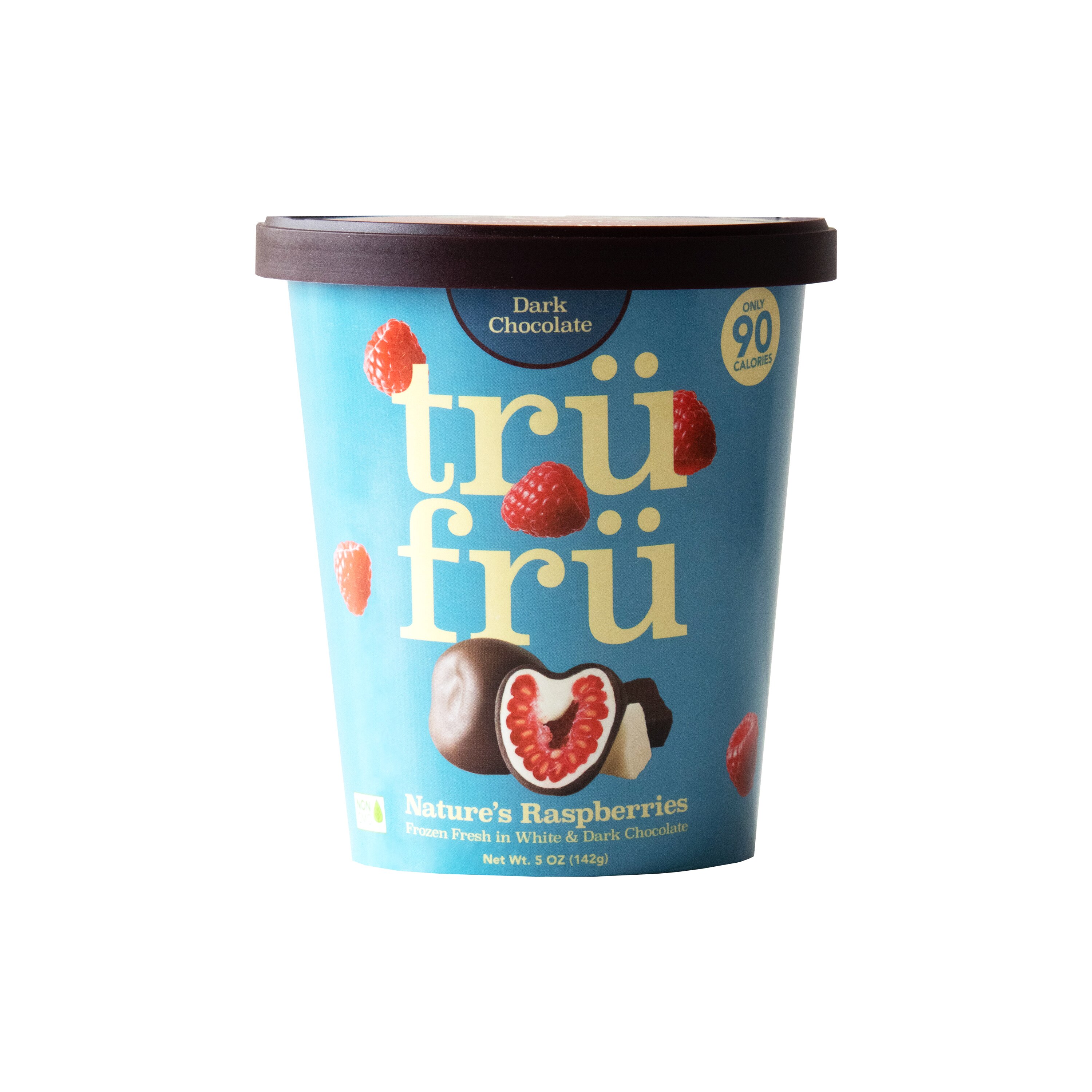 TRU FRU Raspberries Hyper Chilled in White & Dark Chocolate, 5 oz