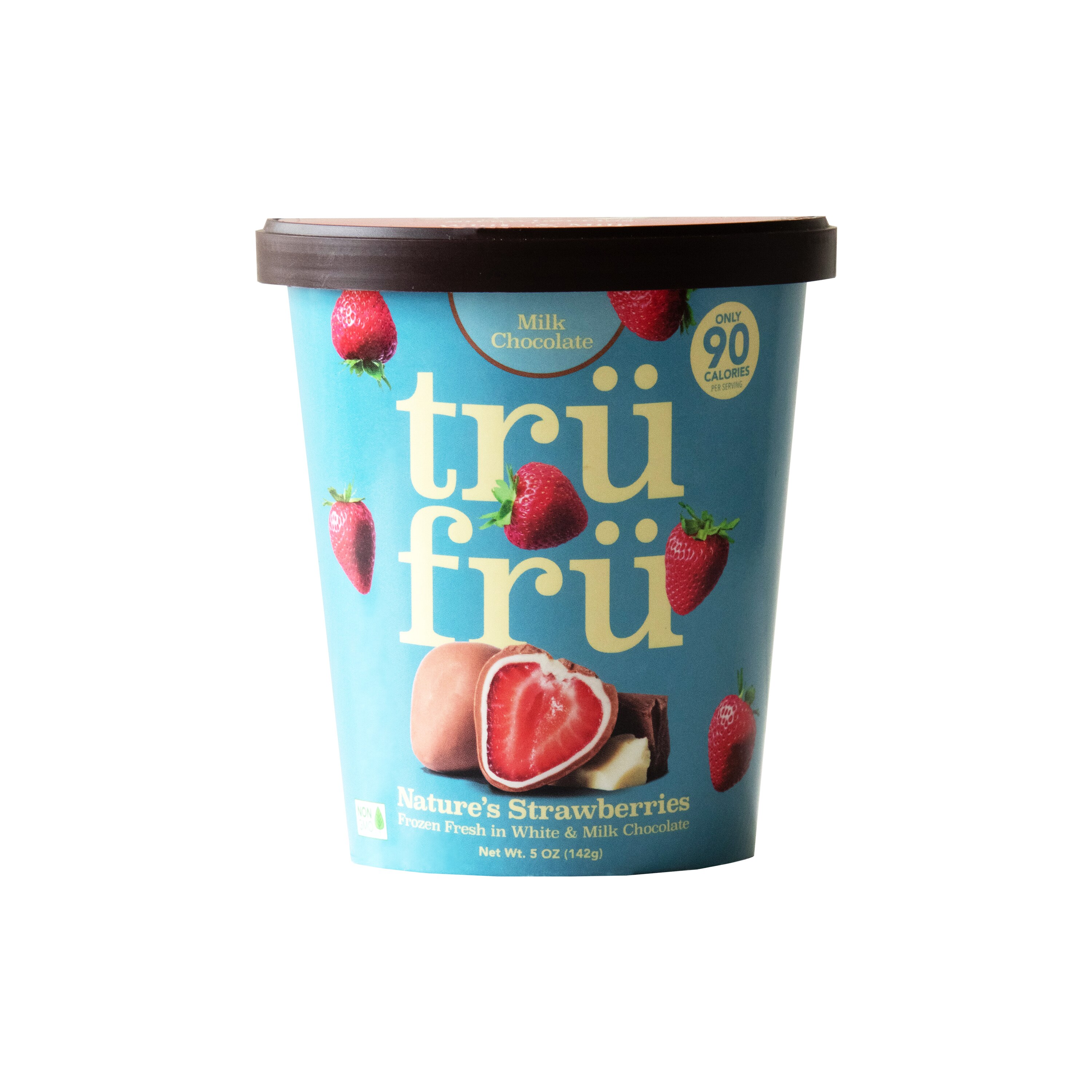 TRU FRU Strawberries Hyper Chilled in White & Milk Chocolate, 5 oz