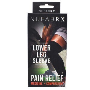 Nufabrx Pain Relieving Medicine + Compression Lower Leg  Sleeve