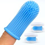 Jasper 360º Silicone Pet Finger Toothbrush, 2-Pack, Blue, thumbnail image 3 of 8