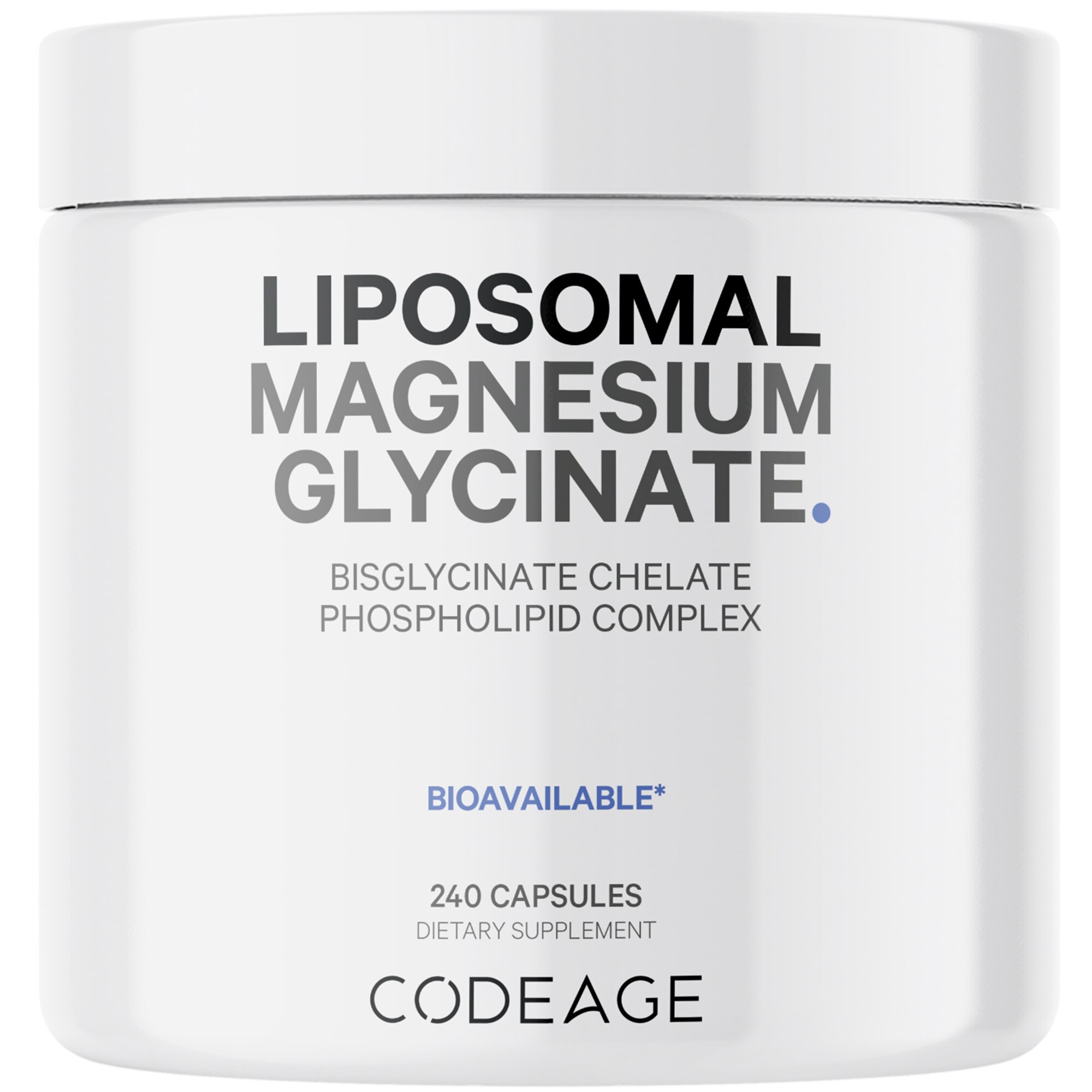 Codeage Liposomal Magnesium Bisglycinate Chelate Mineral Supplement, BioMag Phospholipids
