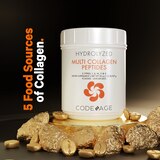 Codeage Multi Collagen Peptides Protein Powder Unflavored, 20 OZ, thumbnail image 5 of 9