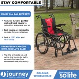 Journey Health and Lifestyle So Lite Folding Wheelchair with Padded Seat, thumbnail image 4 of 4