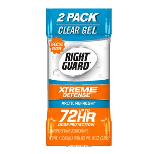 Right Guard 72-Hour Xtreme Defense Antiperspirant & Deodorant Stick, Arctic Refresh, 4 OZ, 2 Pack