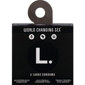 L. International World Changing Sex  3 Large Condoms