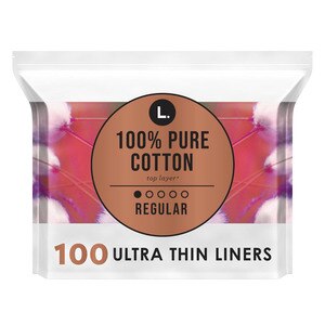 L. Organic Ultra Thin Panty Liners Regular, 100 CT