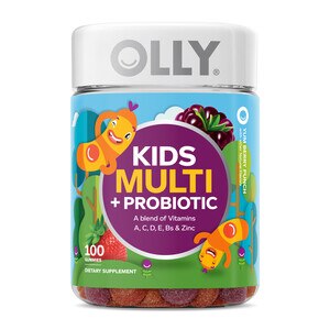 OLLY Kid's Multi + Probiotic Gummies, Chewable Vitamin - Berry Punch
