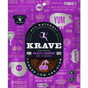 KRAVE Gourmet Pork Cuts, Black Cherry Barbecue Flavor, 2.7 oz