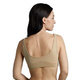 Slick Chicks Wireless Zip Front Bra, Beige, thumbnail image 3 of 3