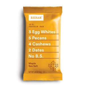 RXBAR Whole Food Protein Bar, Maple Sea Salt, 12g Protein, 1.83 oz Bar