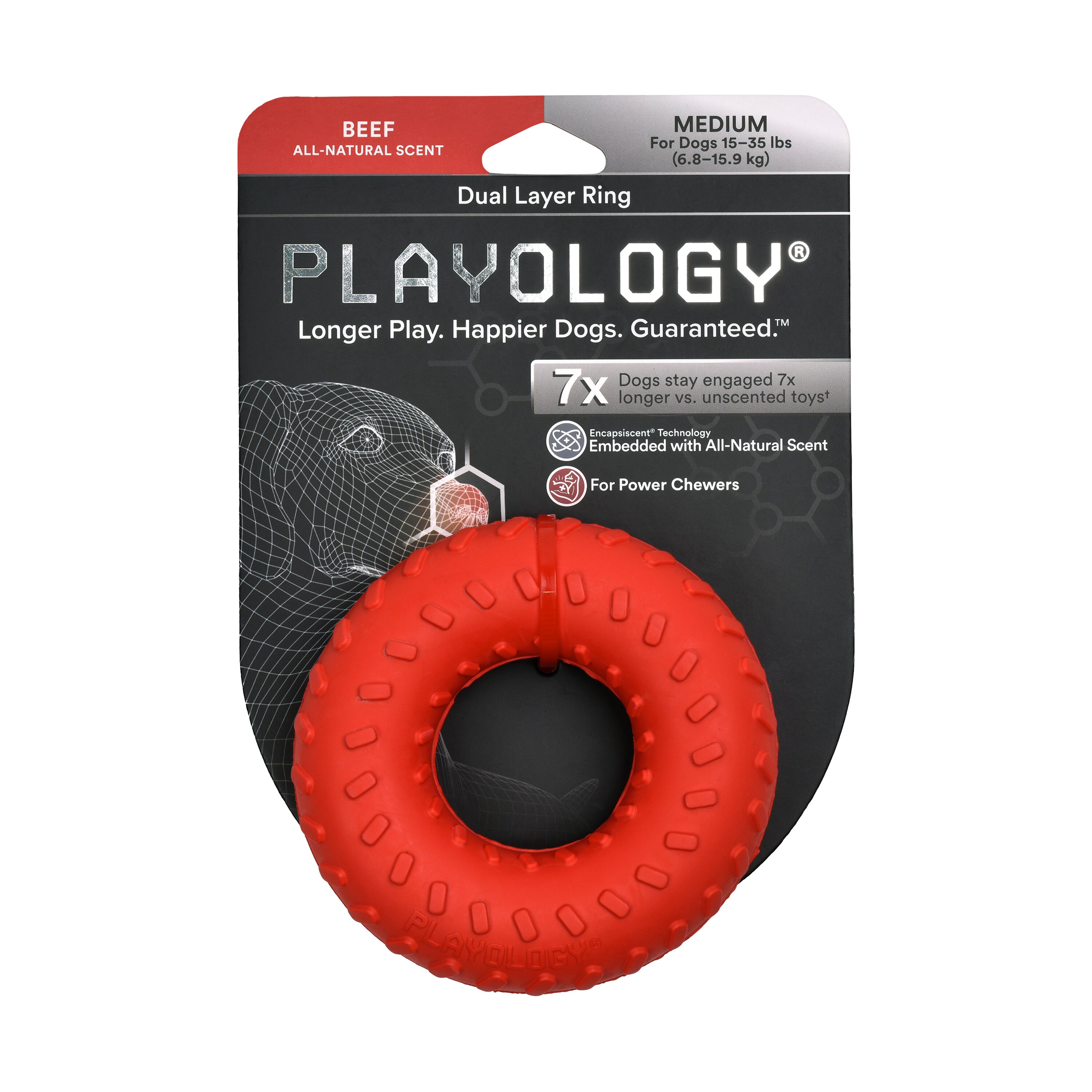 Playology Dual Layer Ring, Beef, Medium