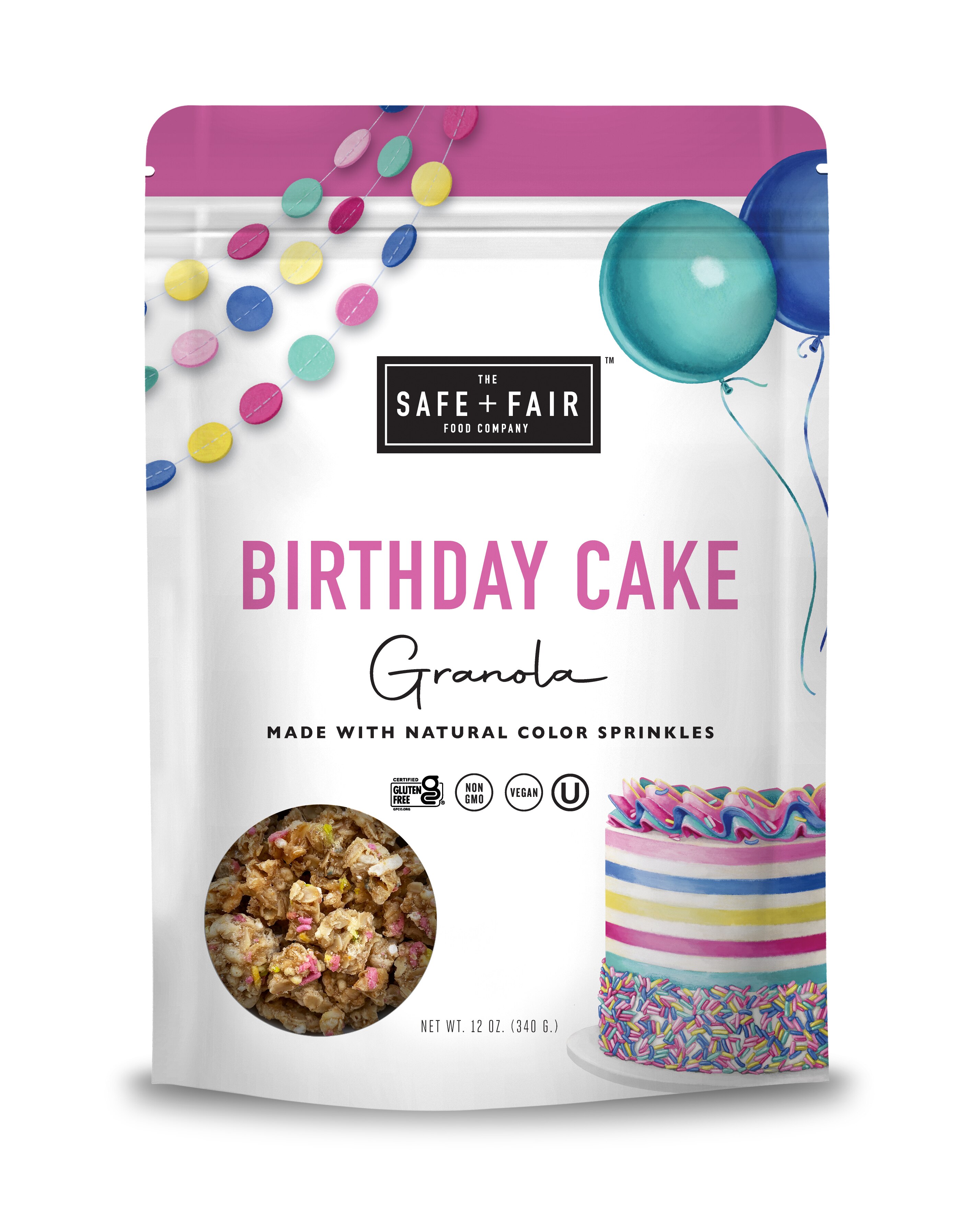 Safe and Fair Birthday Cake Granola, 12 oz