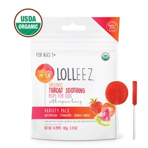 Lolleez Organic Throat Soothing Pops