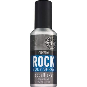 Crystal Rock 24-Hour Deodorant Body Spray, Cobalt Sky, 4 OZ