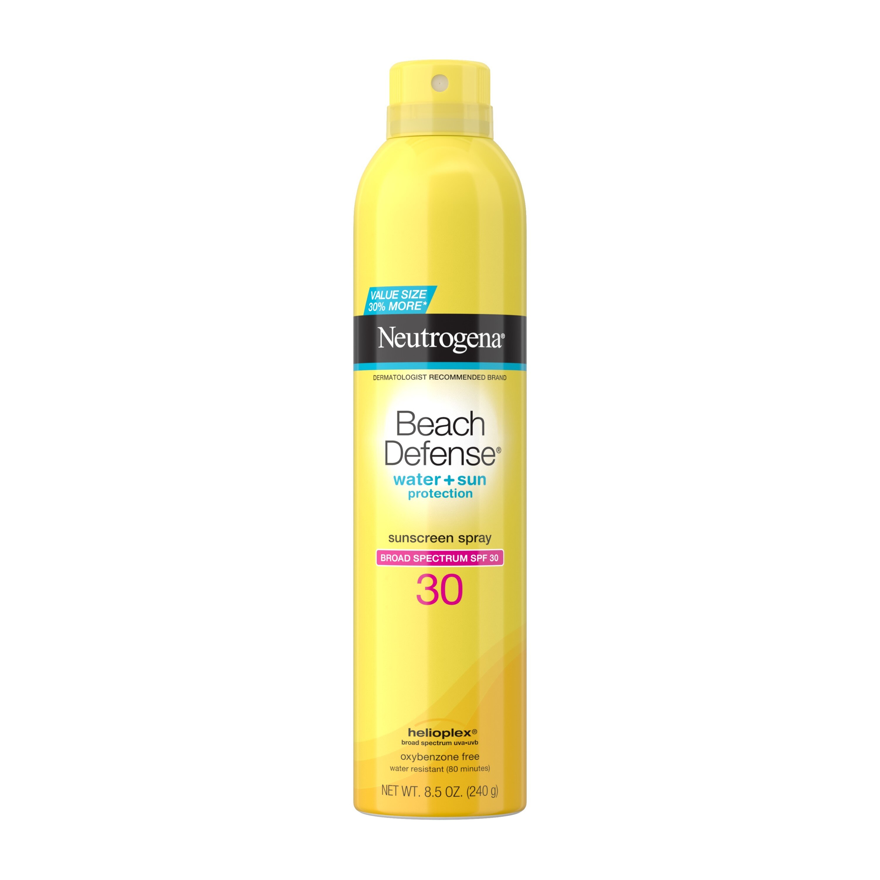 Neutrogena Beach Defense Spray Body Sunscreen, SPF 30, 8.5 OZ