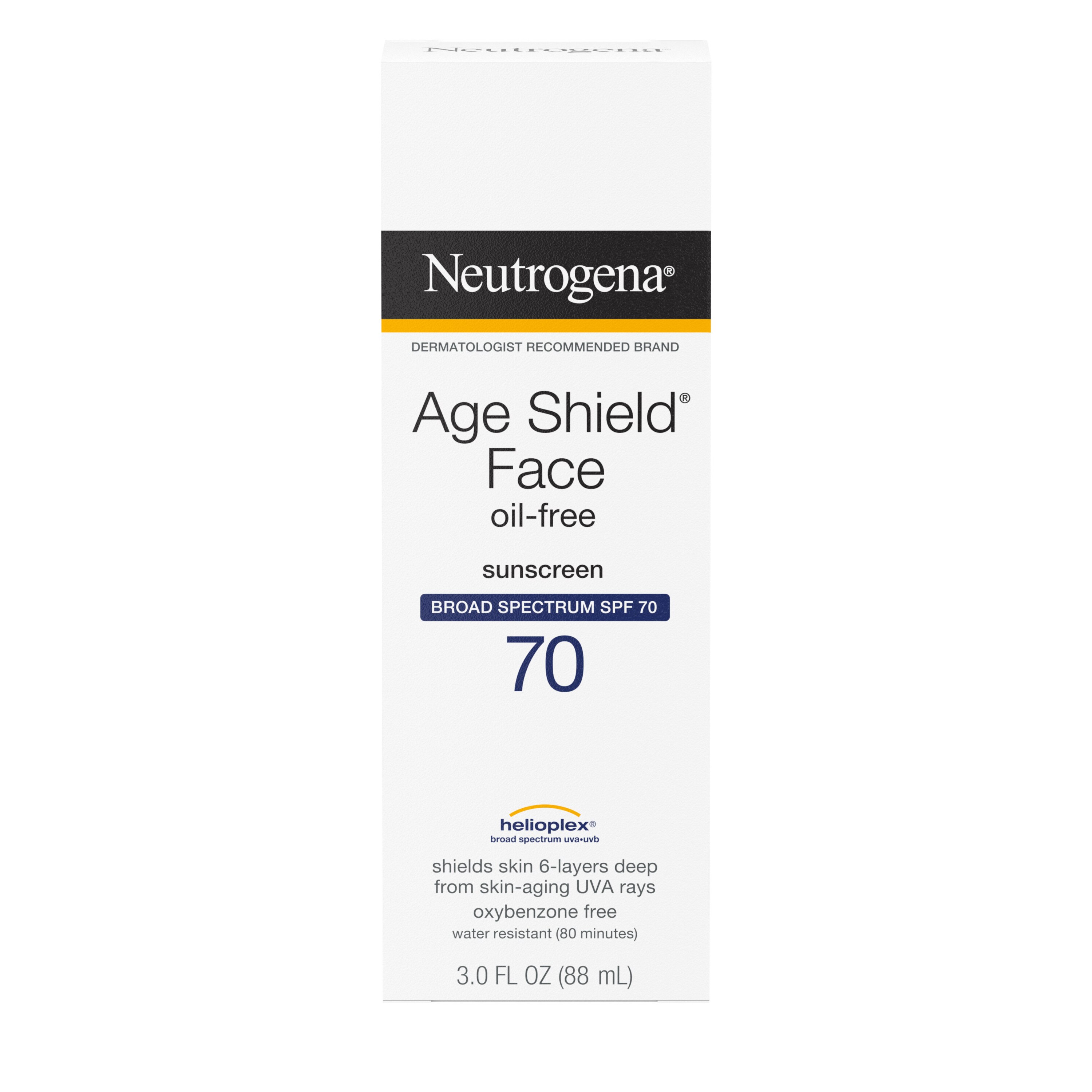 Neutrogena Age Shield Face Oil-Free Sunscreen SPF 70, 3 OZ