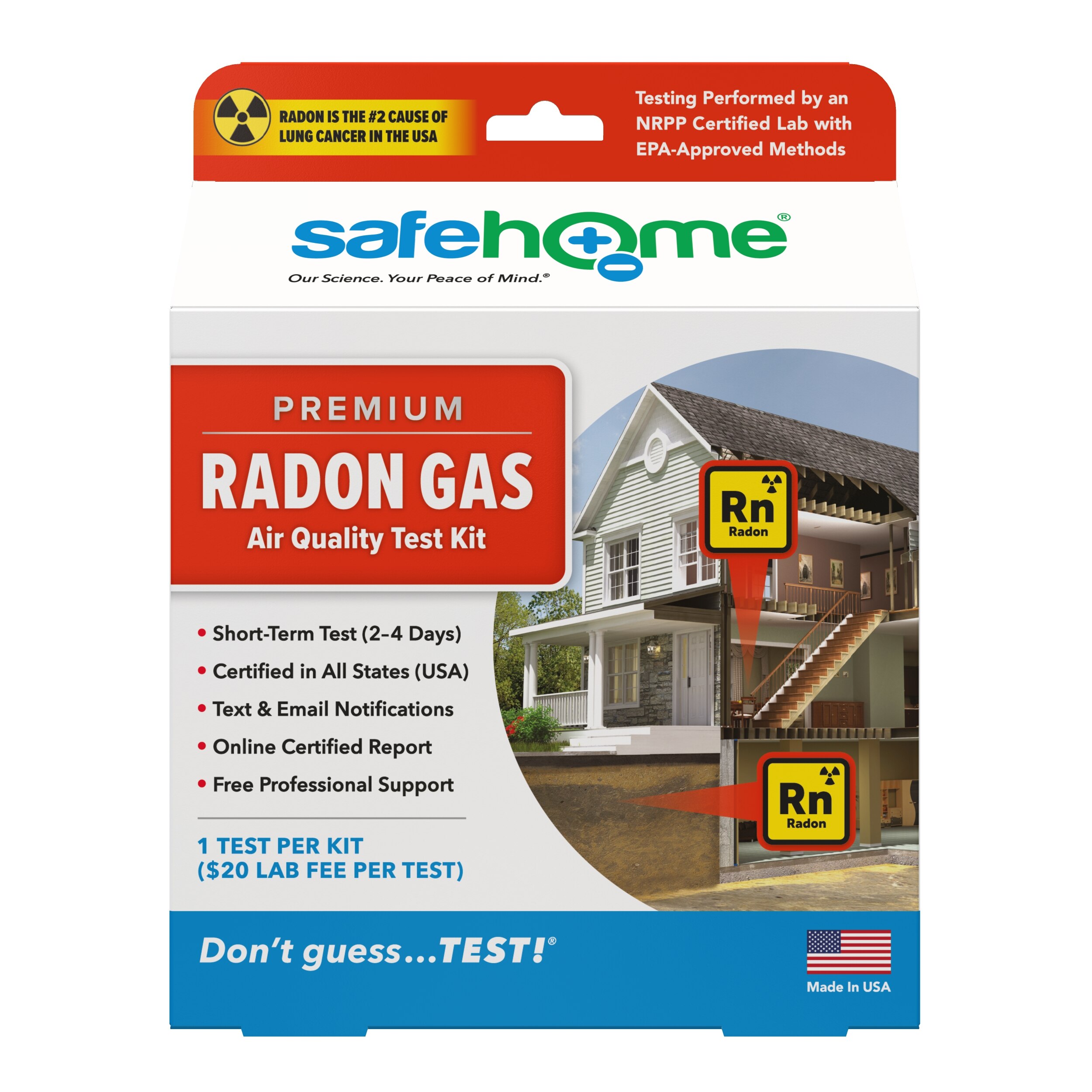 Safe Home Premium Radon Test Kit
