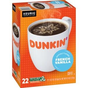 Dunkin' Original Blend, French Vanilla, Keurig K-Cup Pods, 22 ct