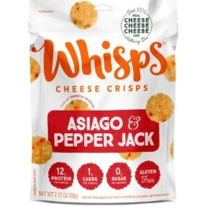 Whisps Cheese Crisps Asiago & Pepper Jack, 2.12 oz