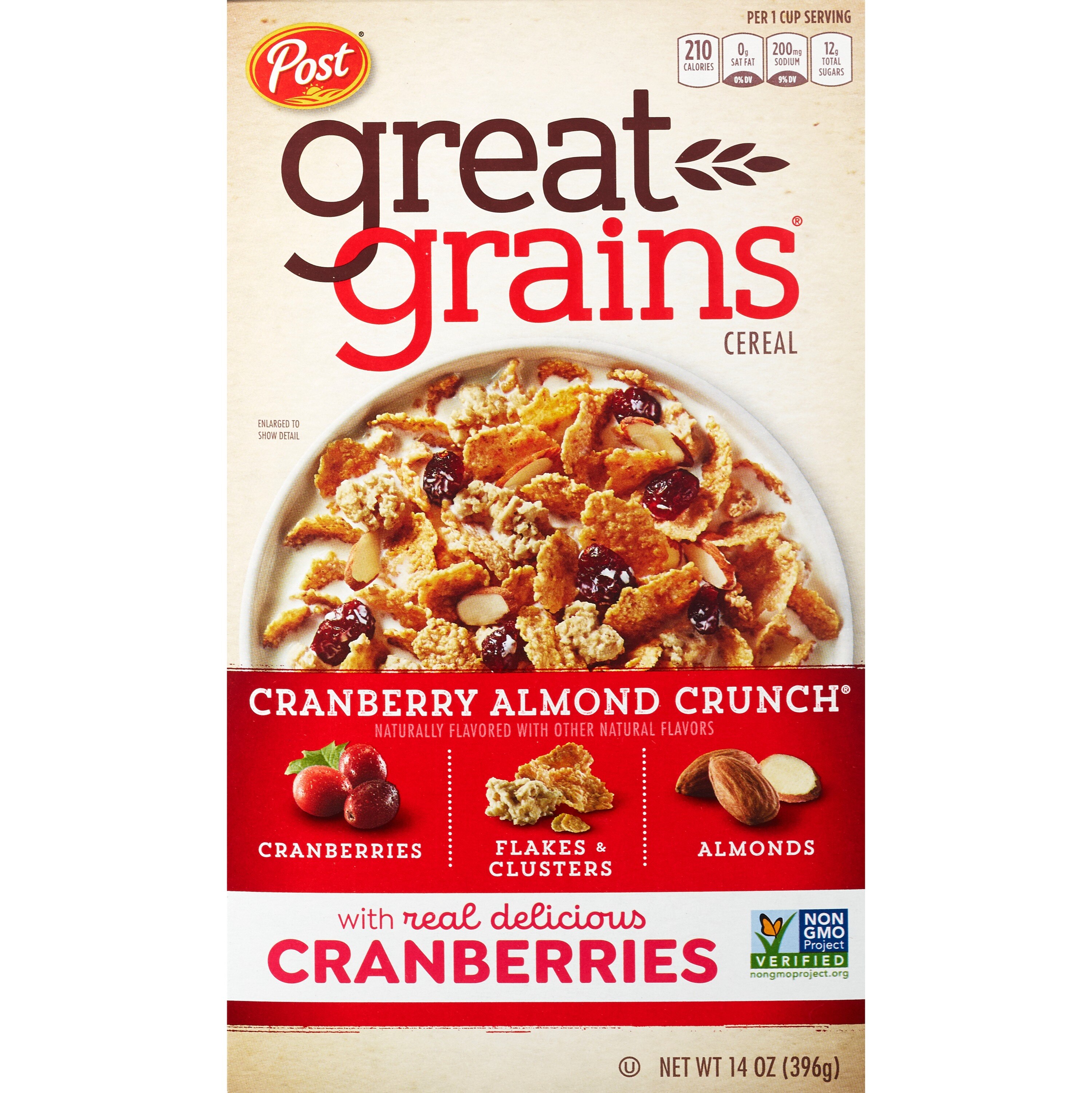 Great Grains Cereal Cranberry Almond Crunch, 14 oz