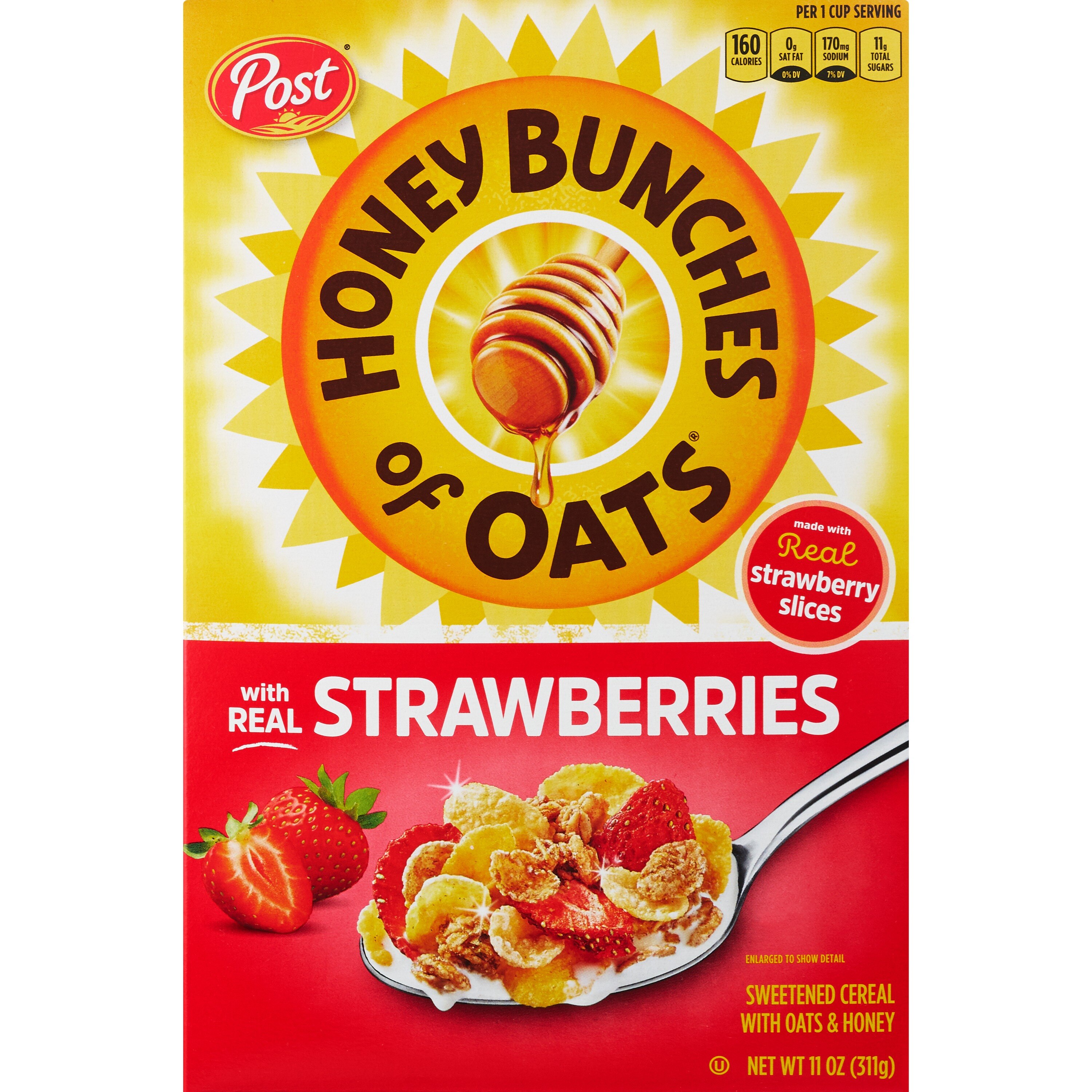 Honey Bunches of Oats with Real Strawberries Cereal, 13 OZ