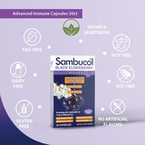 Sambucol Black Elderberry Advanced Immune Capsules 30 CT, thumbnail image 3 of 5