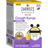 Zarbee's Baby Cough Syrup + Immune with Dark Honey + Zinc, Natural Grape Flavor, 2 OZ, thumbnail image 3 of 6