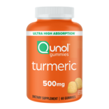 Qunol Turmeric Gummies, Creamy Orange, 60 CT, thumbnail image 1 of 1