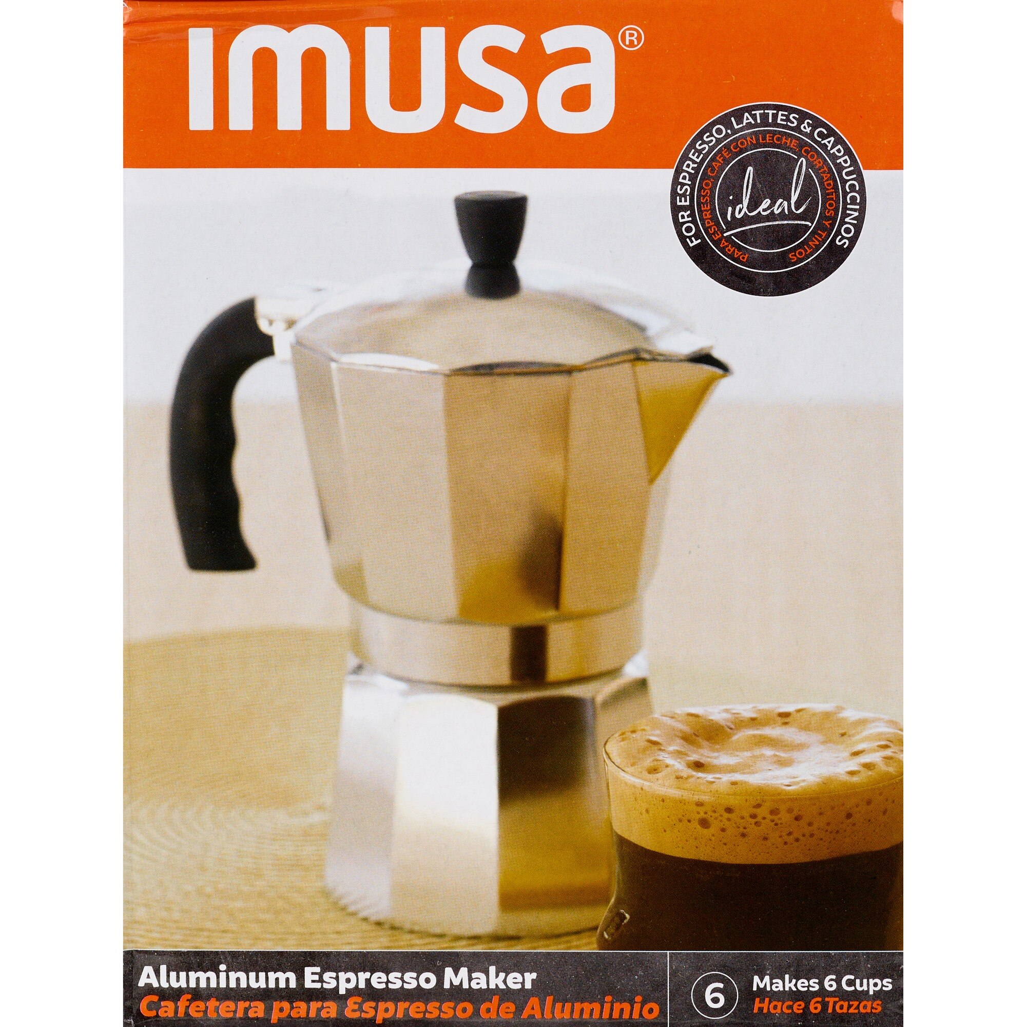 IMUSA Traditional Stovetop Coffeemaker, 6 CUP