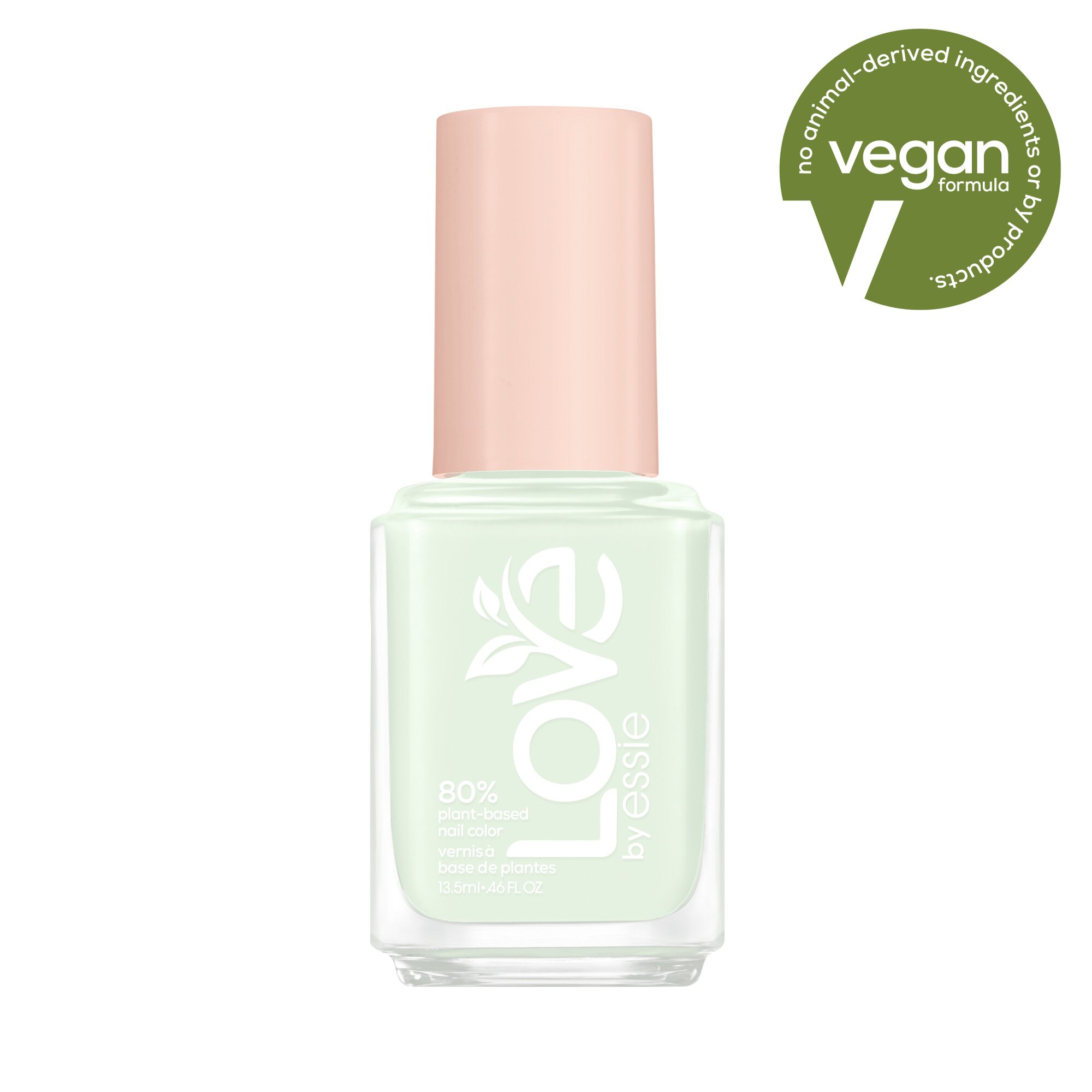 love by essie 80 Percent Plant-Based Nail Polish, Vegan, get it girl (pink), 0.46 fl oz