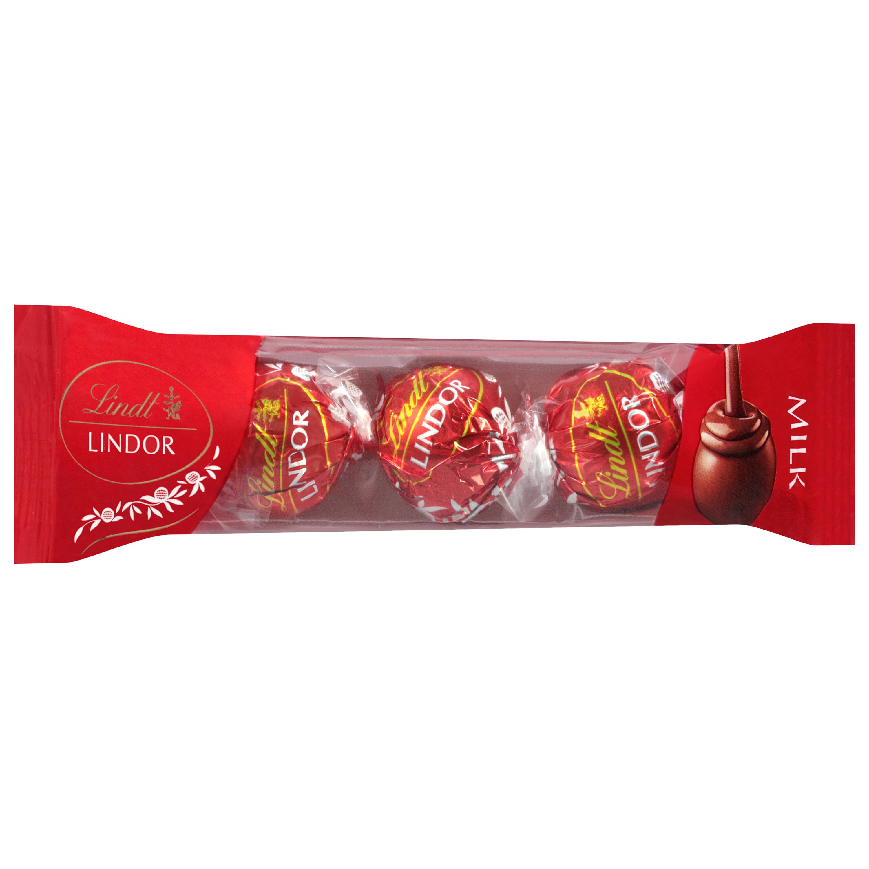 Lindt LINDOR Milk Chocolate Candy Truffles, Chocolates with Smooth, Melting Truffle Center, 1.3 oz., 3 Pack
