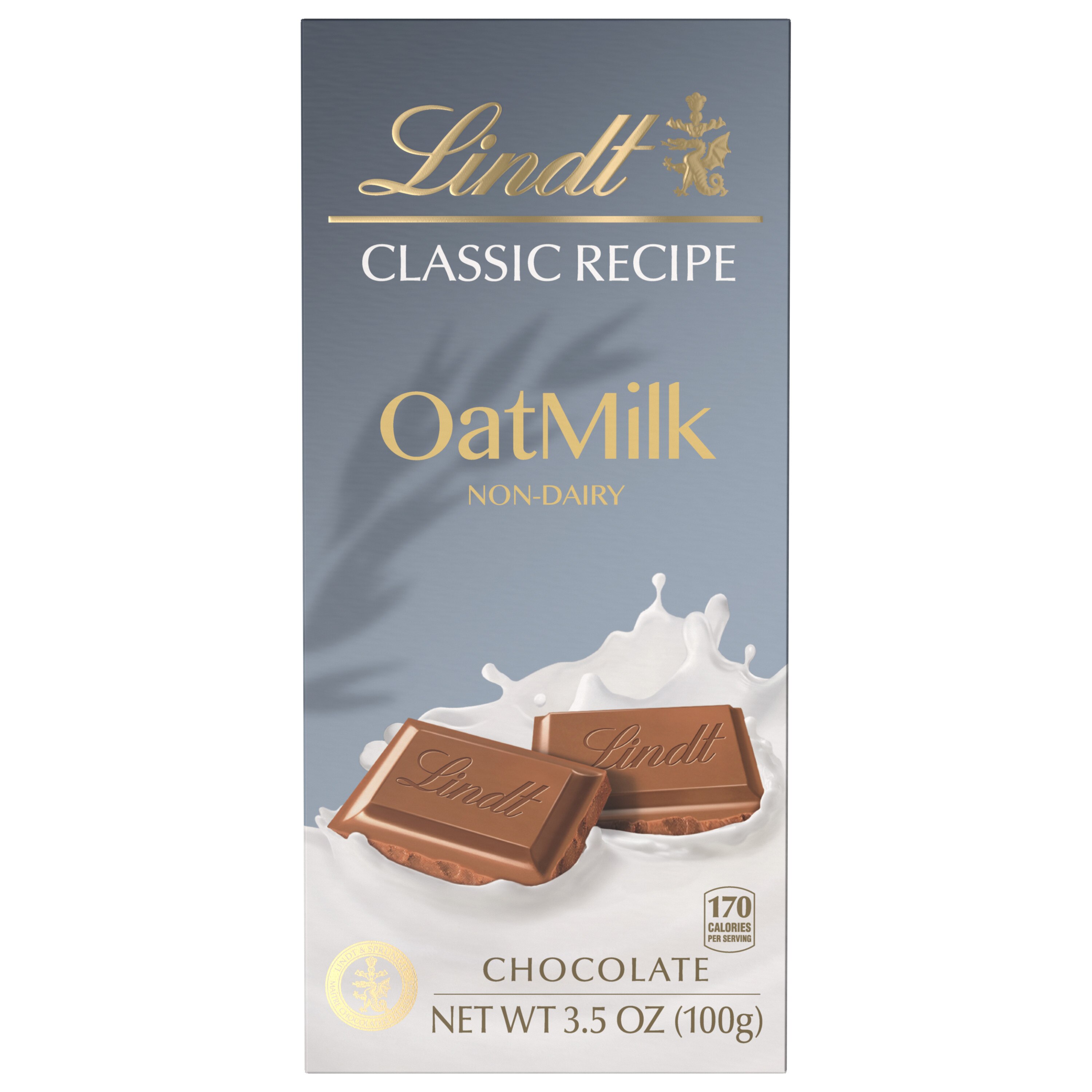 Lindt Classic Recipe OatMilk Chocolate Candy Bar, 3.5 oz