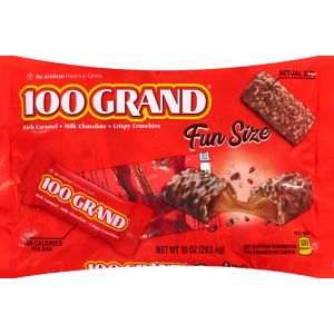 100 Grand Fun Size Candy Bag, 10 OZ