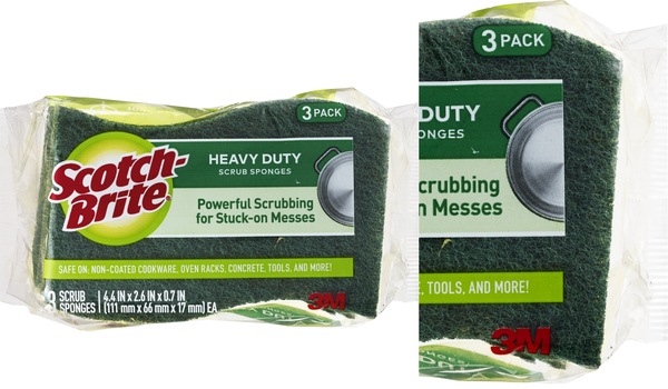 Scotch-Brite Heavy Duty Scrub Sponge, 3 ct