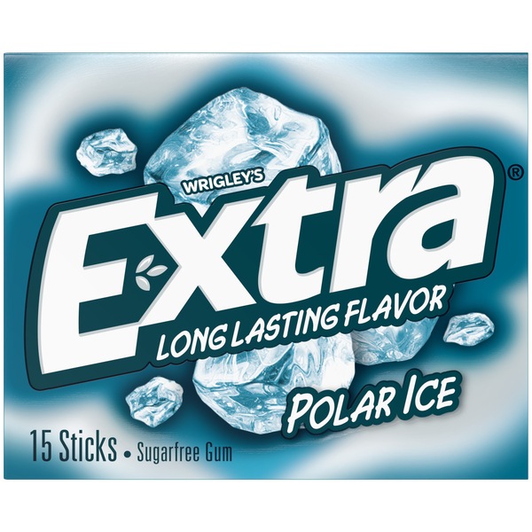 EXTRA Polar Ice Sugar Free Chewing Gum, Single Pack, 15 Pieces