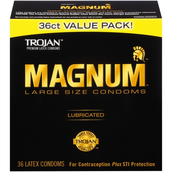 Trojan Magnum Large Lubricated Latex Condoms