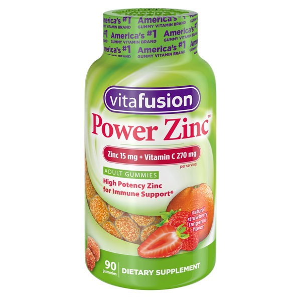 Vitafusion Power Zinc Gummy Vitamins, 90CT