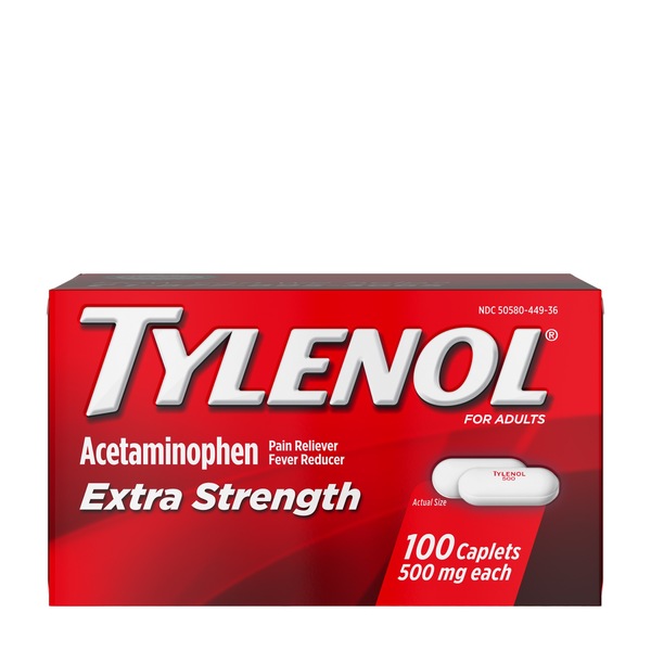 Tylenol Extra Strength Caplets with 500 mg Acetaminophen