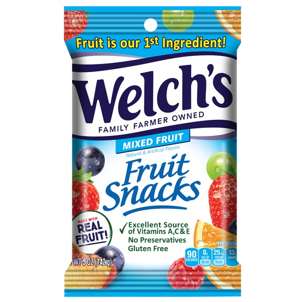 Welch's Mixed Fruit Flavored Fruit Snacks, 5 oz