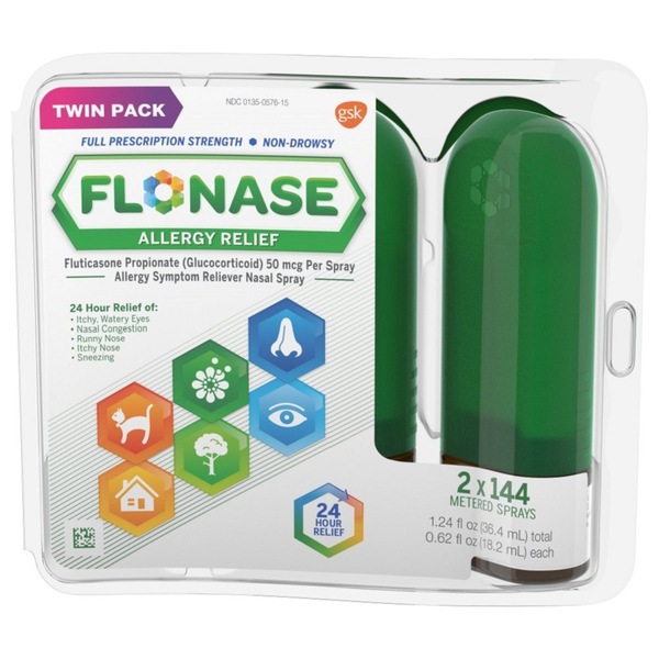 Flonase Non-Drowsy 24HR Allergy Relief Spray, 50mcg