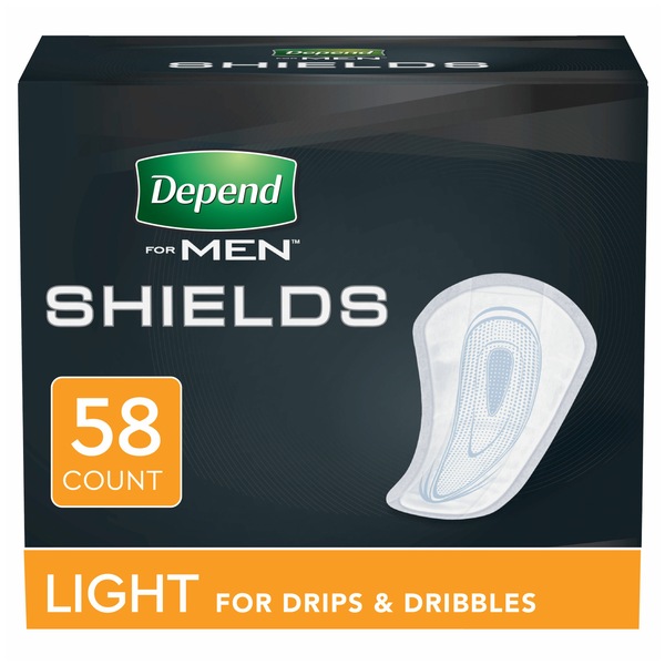 Depend Incontinence Shields for Men, Light Absorbency