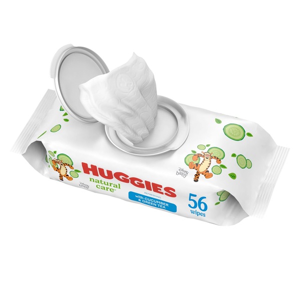 Huggies Natural Care Refreshing Baby Wipes, Scented, 1 Flip-Top Pack (56 Wipes Total)