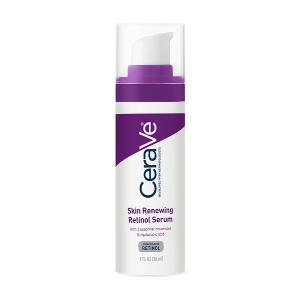 CeraVe Skin Renewing Retinol Face Cream Serum, Radiant Skin, 1 OZ