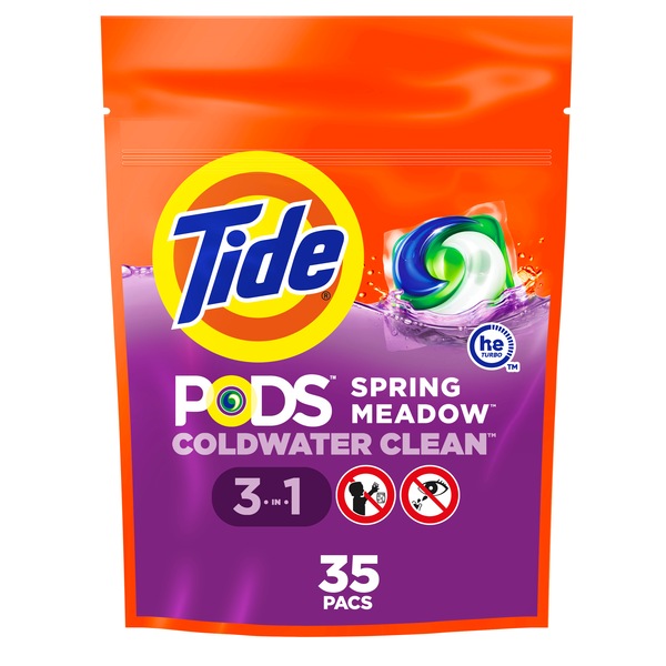 Tide Pods Liquid Detergent Pacs, Spring Meadow, 35 ct