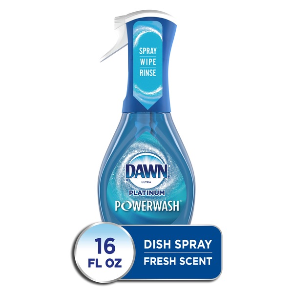 Dawn Platinum Powerwash Dish Spray, Dish Soap, Fresh Scent, 16oz