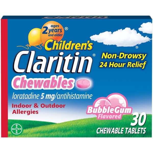 Children's Claritin Allergy Relief Chewable Tablets Bubble Gum