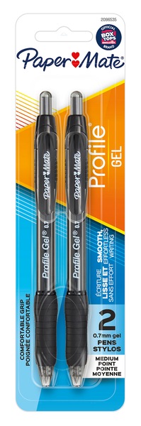 PaperMate Profile Gel Pens, Medium Tip (0.7mm), Black