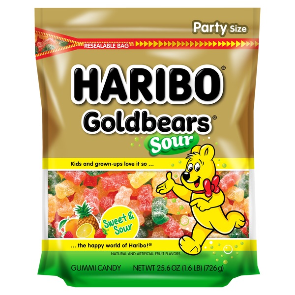 Haribo Sour Bears Gummy Candy, 25.6 oz