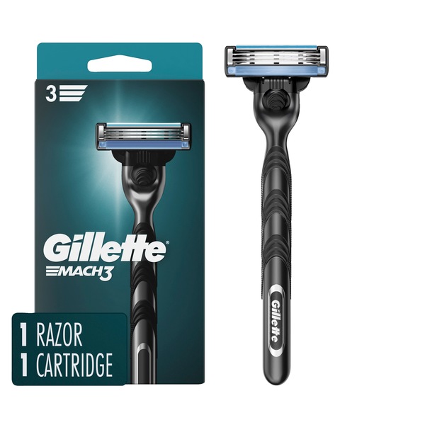 Gillette Mach3 3-Blade Razor + 1 Razor Blade Refill